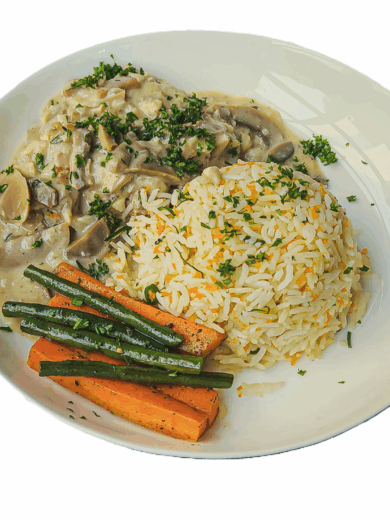Chicken Fricasse with Rice