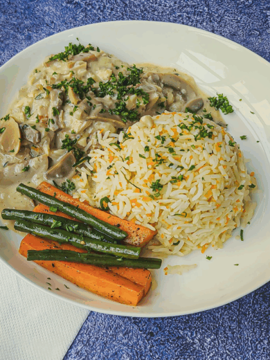 Chicken Fricasse with Rice