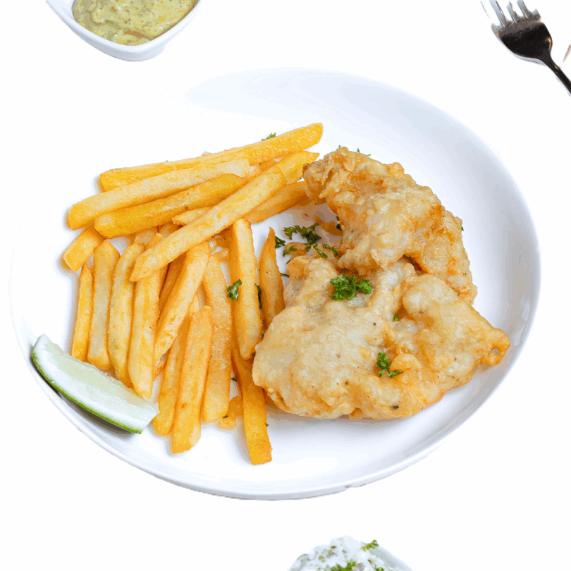 Fish & Fries Served with Tartar Sauce