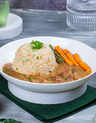 Beef Goulash with Rice